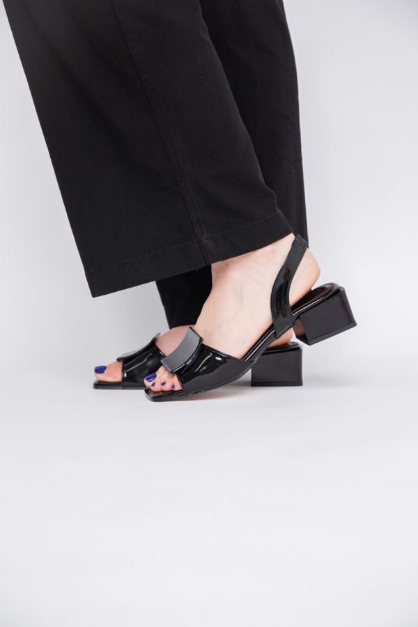 Sandale Dama cu Toc jos culoare Negru BS352SN2403958 122