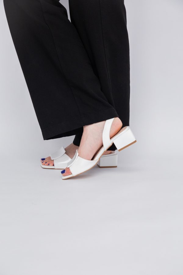 Sandale Dama cu Toc jos culoare Alb BS352SN2403959 123