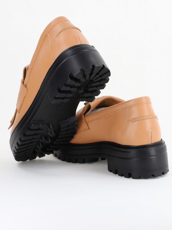 Pantofi Casual Damă din Piele Naturală Cappucino- Leofex BS405LE2404004 127