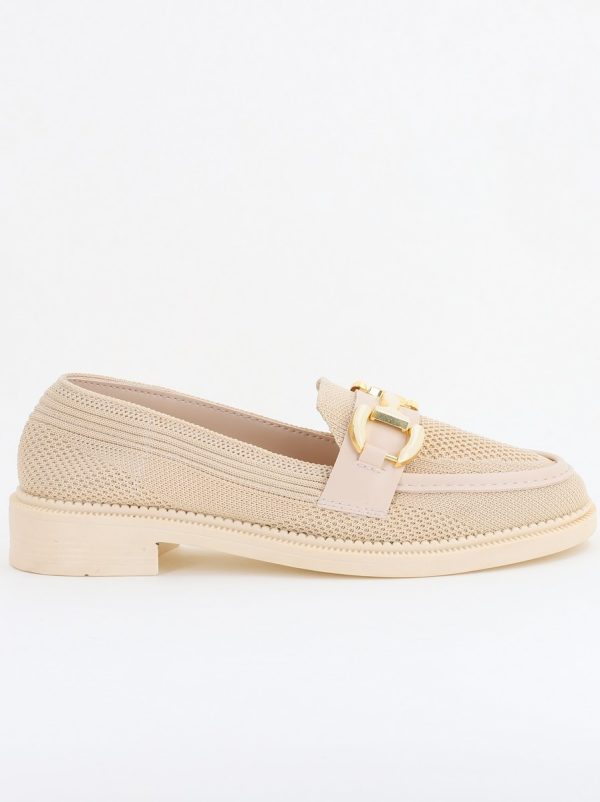 Pantofi eleganți din material sintetic pentru femei, culoare bej BS803AY2404204 120