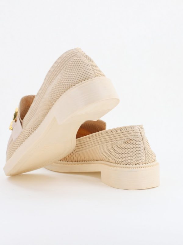 Pantofi eleganți din material sintetic pentru femei, culoare bej BS803AY2404204 122