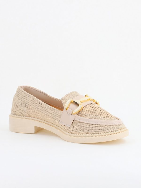 Incaltaminte Dama - Pantofi eleganți din material sintetic pentru femei, culoare bej BS803AY2404204