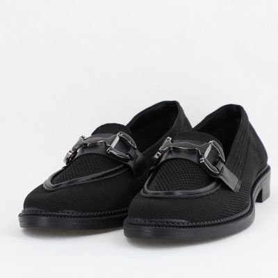 Pantofi eleganți din material sintetic pentru femei, culoare neagră BS803AY2404205