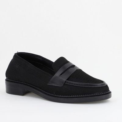 Mocasini dama din material sintetic Negru (BS808AY2404203)