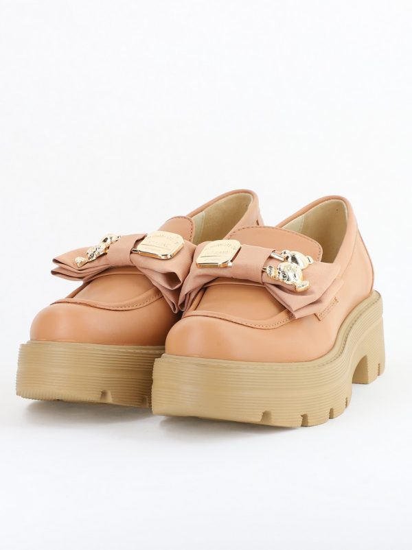 Pantofi Casual Damă din Piele Naturală Box Cappuccino - Leofex BS080LE2404009 126