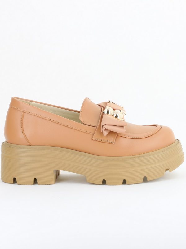 Pantofi Casual Damă din Piele Naturală Box Cappuccino - Leofex BS080LE2404009 127