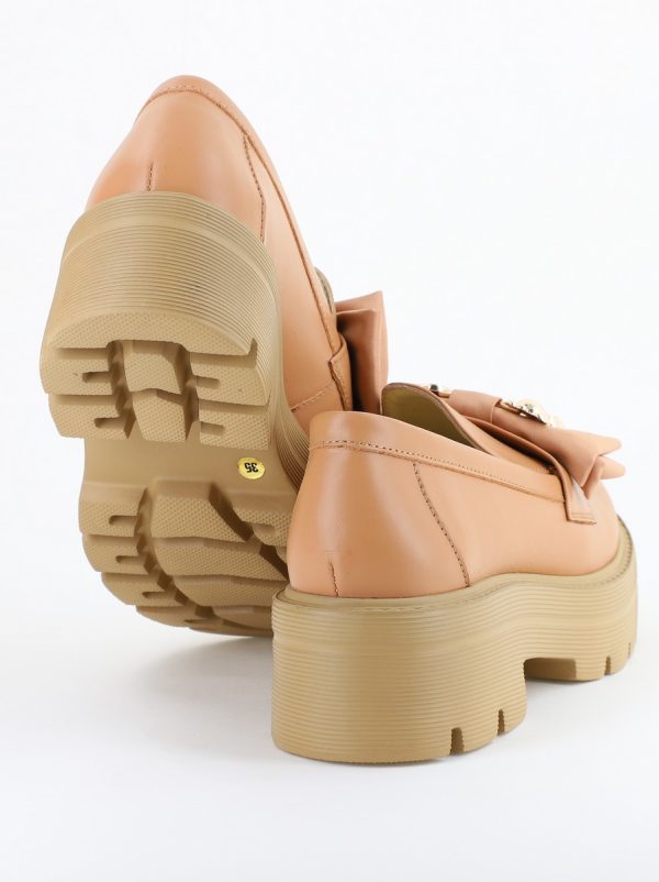 Pantofi Casual Damă din Piele Naturală Box Cappuccino - Leofex BS080LE2404009 122