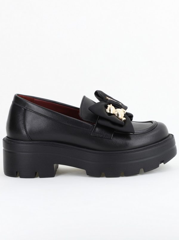 Pantofi Casual Damă din Piele Naturală Box Negru - Leofex BS080LE2404010 127