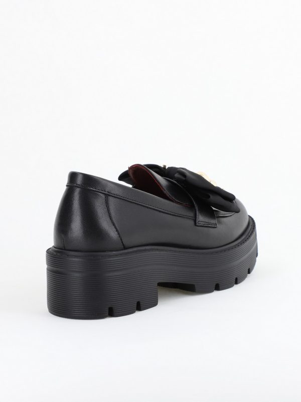 Pantofi Casual Damă din Piele Naturală Box Negru - Leofex BS080LE2404010 128
