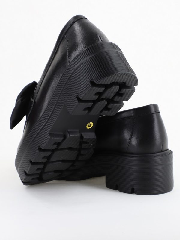Pantofi Casual Damă din Piele Naturală Box Negru - Leofex BS080LE2404010 122