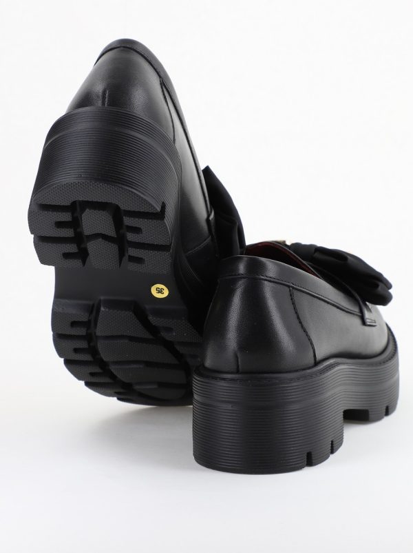 Pantofi Casual Damă din Piele Naturală Box Negru - Leofex BS080LE2404010 124