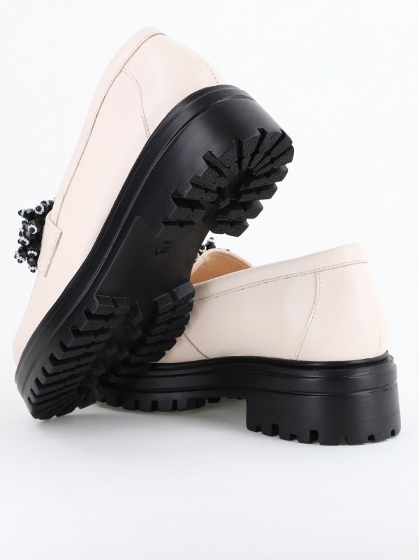Pantofi casual damă din piele naturală, Leofex Crem Box BS035LE2404006 126