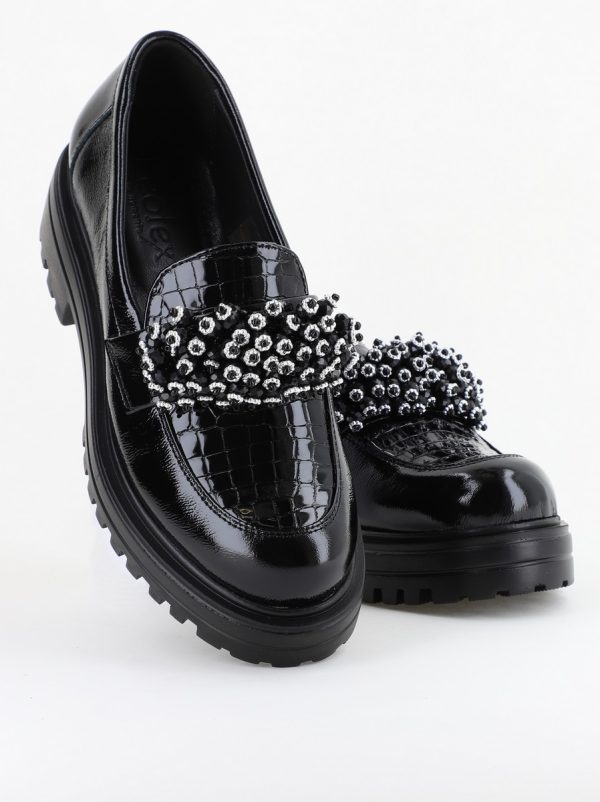 Pantofi casual damă din piele naturală, Leofex Negru Naplac BS035LE2404005 120