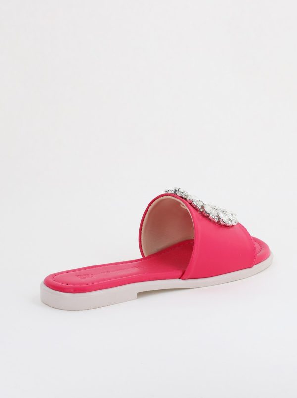 Saboți fără Toc cu pietricele din Piele Ecologica fuchsia (BS141TR2404098) 126