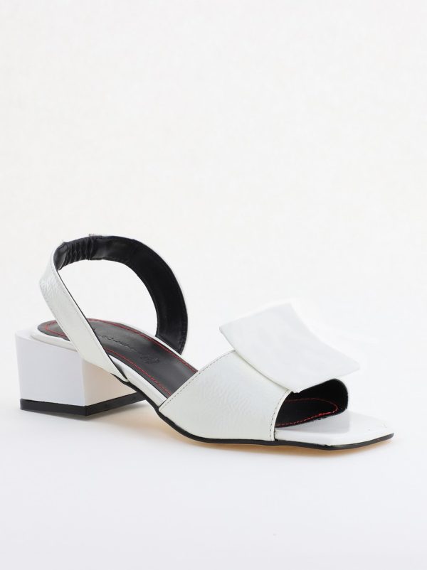 Incaltaminte Dama - Sandale Dama cu Toc jos culoare Alb BS352SN2403959