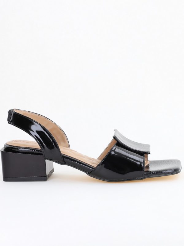 Sandale Dama cu Toc jos culoare Negru BS352SN2403958 123