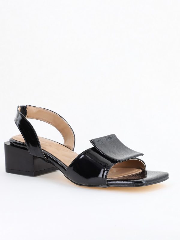 Incaltaminte Dama - Sandale Dama cu Toc jos culoare Negru BS352SN2403958