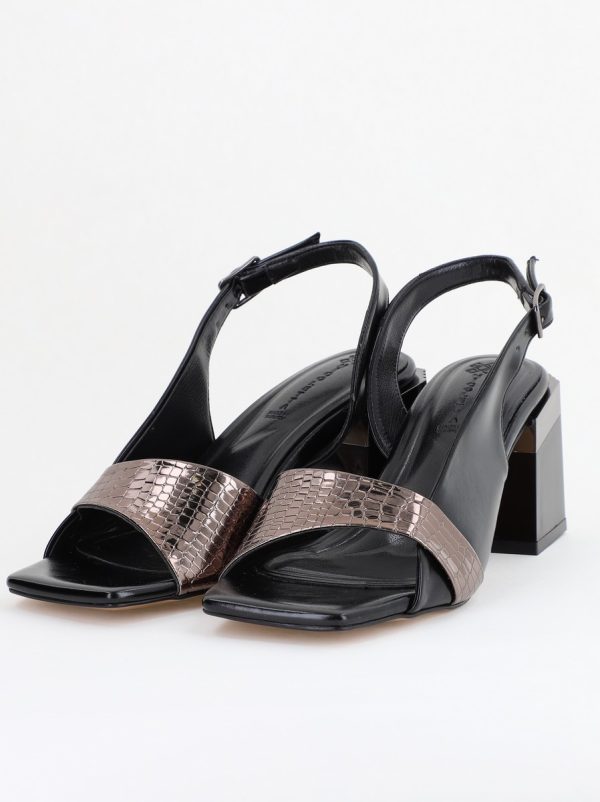 Sandale Damă cu Toc Vârf Drept Piele Ecologică negre (BS401SN2403916) 119