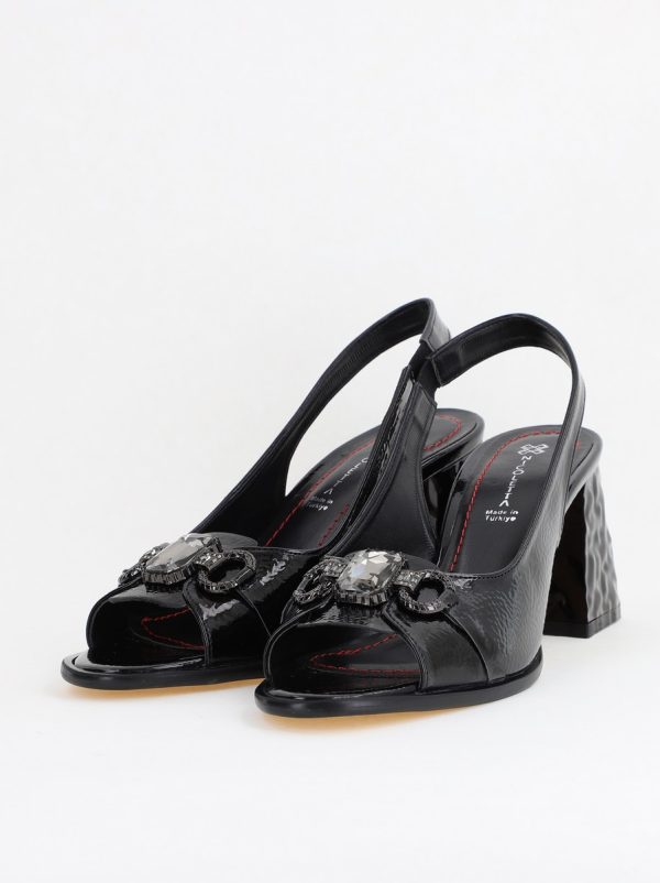 Sandale Damă Design Elegant cu Cristale din Piele Ecologica culoare Platina (BS670SN2404163) 119