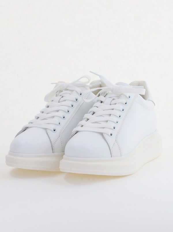 Sneakers damă din piele naturală, Alb Box Leofex BS074LE24040012 124