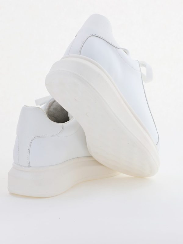 Sneakers damă din piele naturală, Alb Box Leofex BS074LE24040012 122