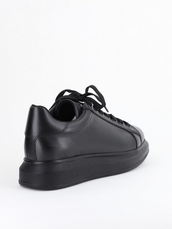 Sneakers damă din piele naturală, Negru Box Leofex BS074LE24040011 127