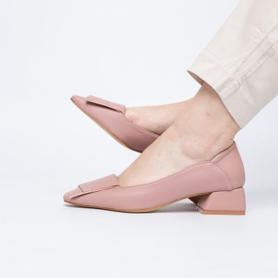 Pantofi Damă cu Toc Jos din Piele Ecologică Rose (BS500D2405288)