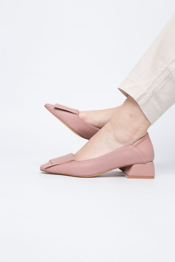 Pantofi Damă cu Toc Jos din Piele Ecologică Rose (BS500D2405288) 119