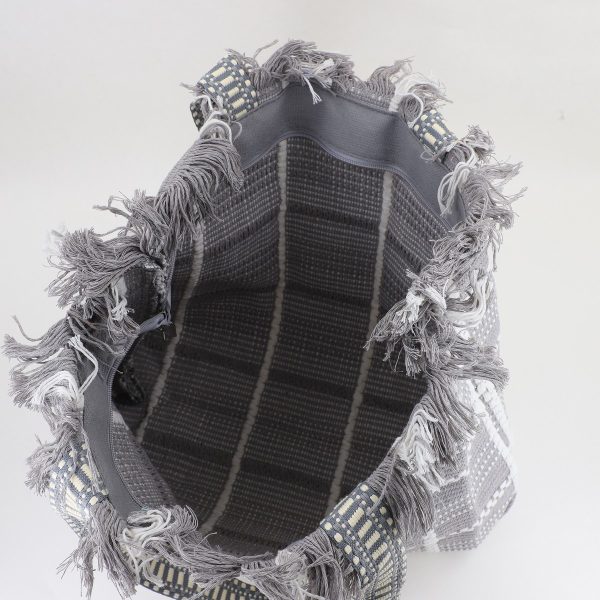 Geantă de plajă țesută pentru femei culoarea Gri David Jones BS7065CM2404961 119