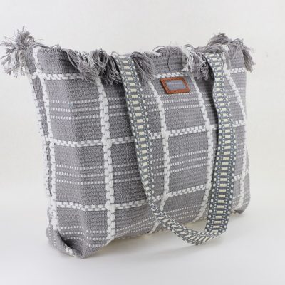 Geantă de plajă țesută pentru femei culoarea Gri David Jones BS7065CM2404961