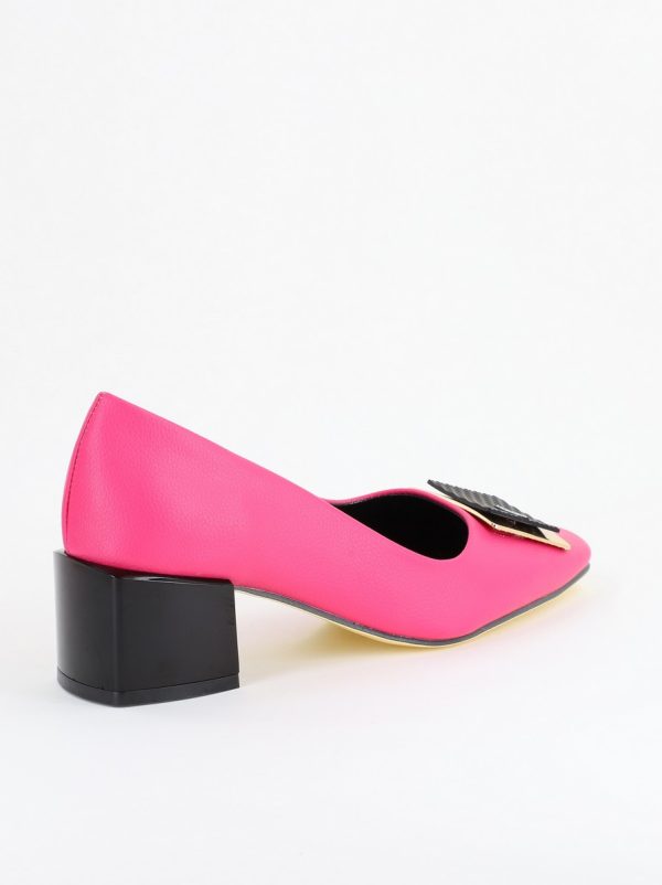 Pantofi cu Toc Eleganti cu Pietricele din Piele Ecologică culoare Fuchsia- BS131AY2405266 123