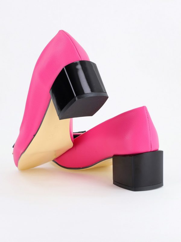 Pantofi cu Toc Eleganti cu Pietricele din Piele Ecologică culoare Fuchsia- BS131AY2405266 120