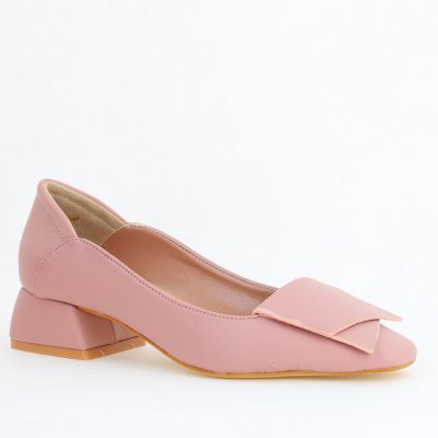 Pantofi Damă cu Toc Jos din Piele Ecologică Rose (BS500D2405288)