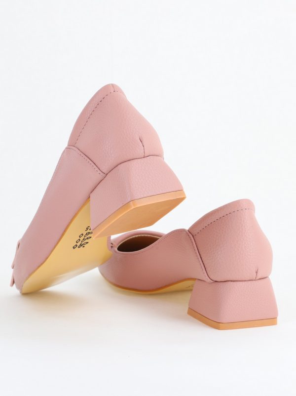 Pantofi Damă cu Toc Jos din Piele Ecologică Rose (BS500D2405288) 125