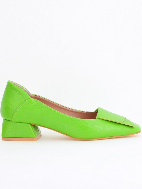 Pantofi Damă cu Toc Jos din Piele Ecologică Verde Benetton (BS500D2405287) 121