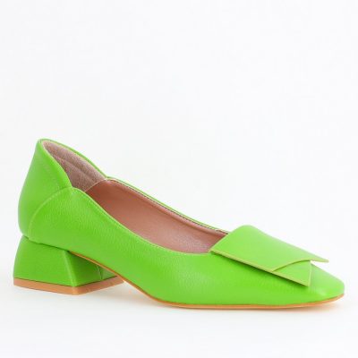 Pantofi Damă cu Toc Jos din Piele Ecologică Verde Benetton (BS500D2405287)