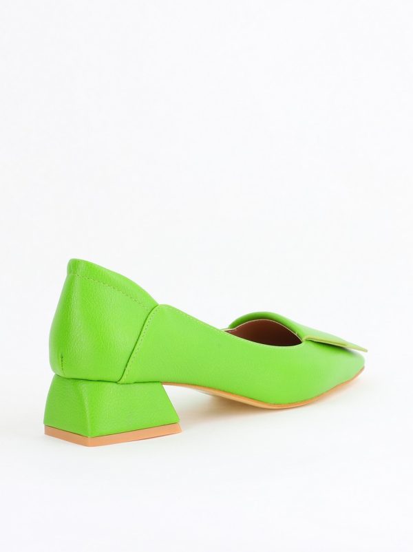 Pantofi Damă cu Toc Jos din Piele Ecologică Verde Benetton (BS500D2405287) 123