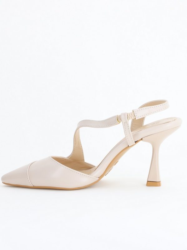 pantofi dama cu toc subtire din piele ecologica cu elastic bej bs805ay2405347 4
