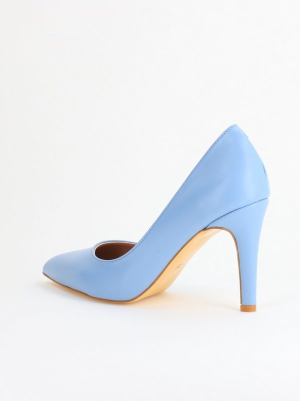 Pantofi Dama cu Toc Subtire Stiletto Piele Ecologică albastru (BS799AY2405420) 125