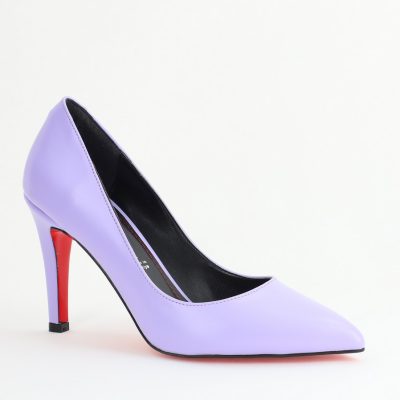 Pantofi Dama cu Toc Subtire Stiletto Piele Ecologică mov (BS799AY2405418)