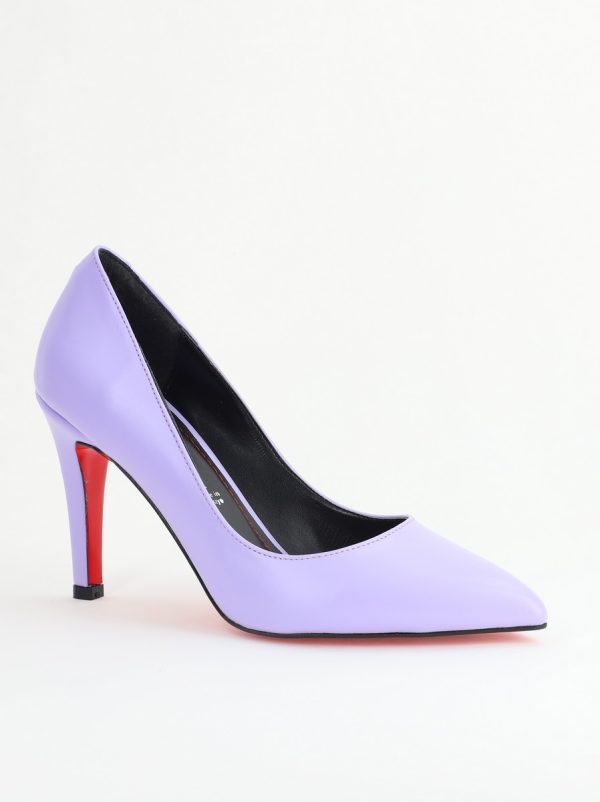 Incaltaminte Dama - Pantofi Dama cu Toc Subtire Stiletto Piele Ecologică mov (BS799AY2405418)
