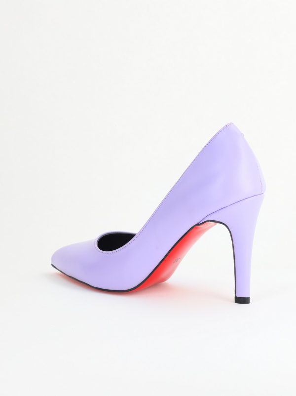 Pantofi Dama cu Toc Subtire Stiletto Piele Ecologică mov (BS799AY2405418) 125