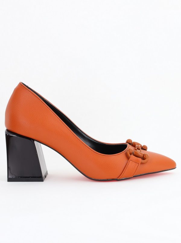 pantofi maro cu toc gros piele eco varf ascutit bs732tay2404265 3