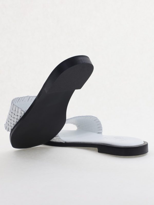 Papuci Damă Fără Toc din Piele Naturală culoare Alb Nicoletta (BS21TR2405527) 122