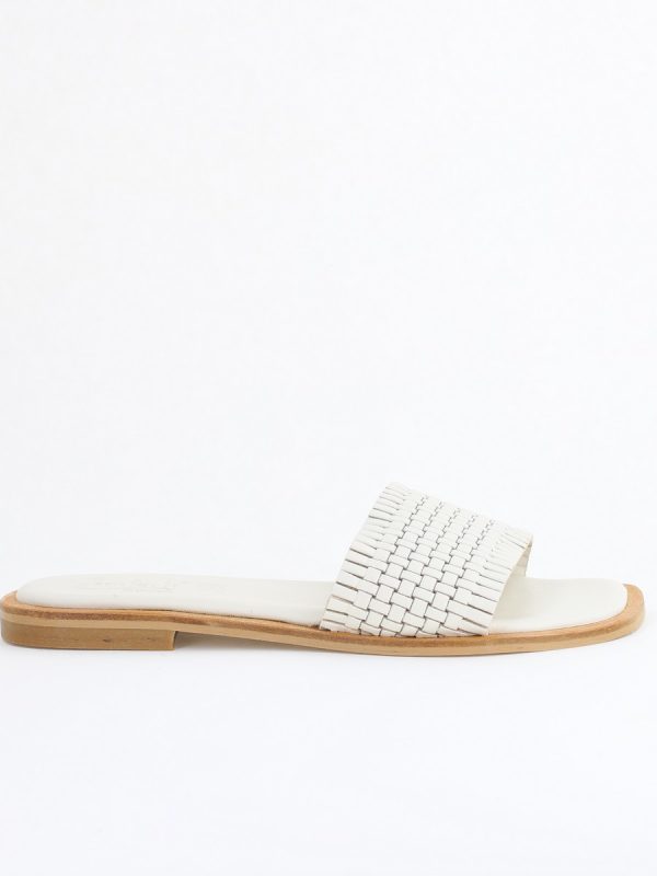 Papuci Damă Fără Toc din Piele Naturală culoare Bej Nicoletta (BS21TR2405526) 124