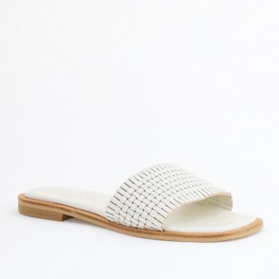 Papuci Damă Fără Toc din Piele Naturală culoare Bej Nicoletta (BS21TR2405526)