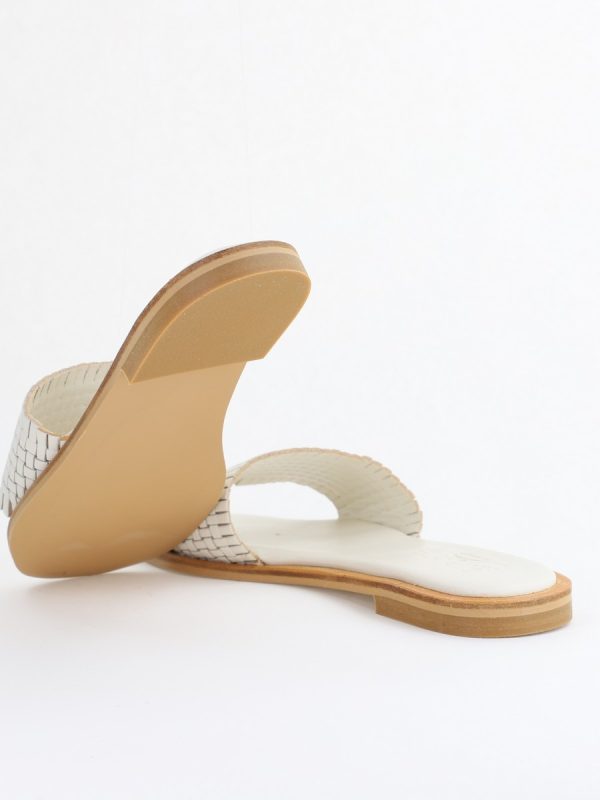 Papuci Damă Fără Toc din Piele Naturală culoare Bej Nicoletta (BS21TR2405526) 122