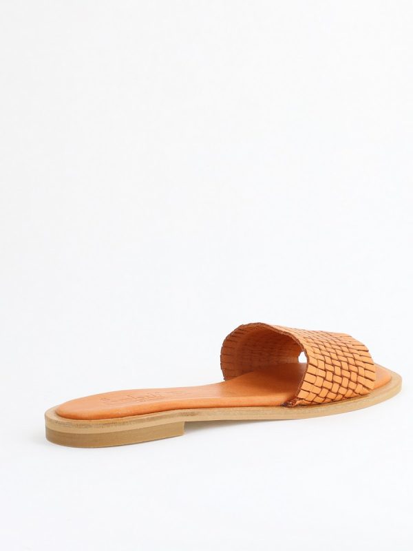 Papuci Damă Fără Toc din Piele Naturală culoare Maro Nicoletta (BS21TR2405532) 126