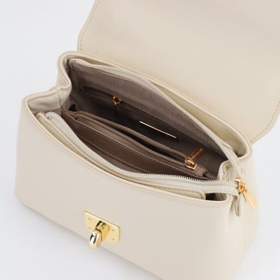 Poșetă casual femei piele eco Crem David Jones (BS6956CM2404958)