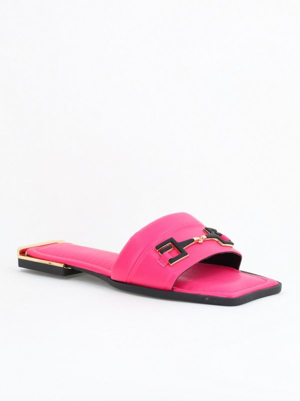 Incaltaminte Dama - Saboți fără toc Piele Ecologica Fuchsia (BS1022TR2403953)